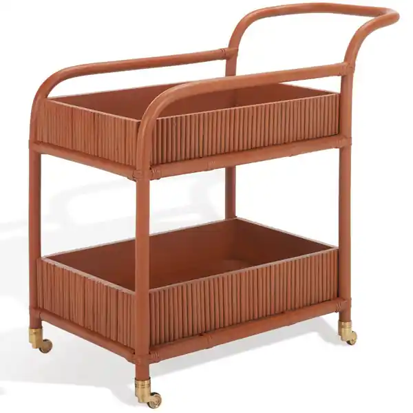 Cheap BarnetteRattanPoleBarCart