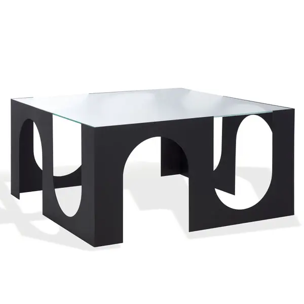 BrayberryGlassTopMetalCoffeeTable Latest