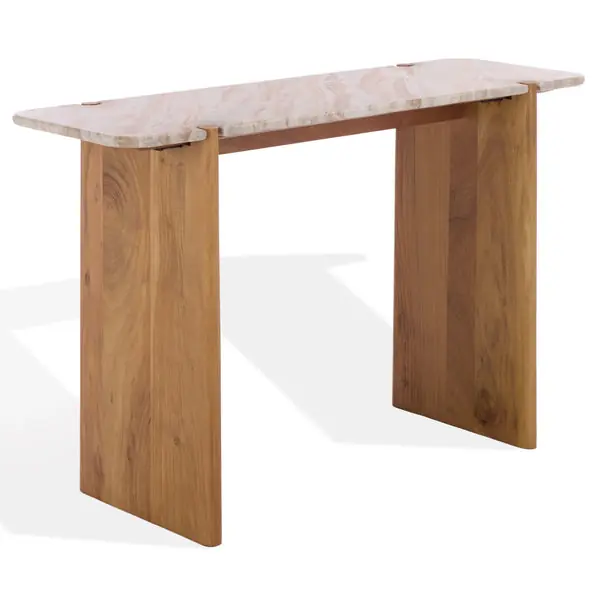 Direct From Manufacturer FeliciabethMarbleAndWoodConsoleTable