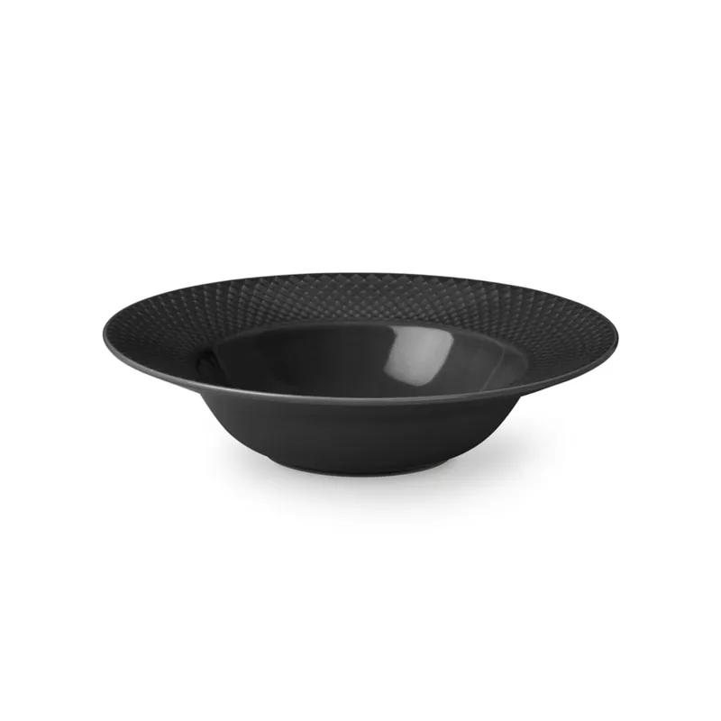 Lyngby PorcelaenRhombe Earth Soup Plate (Set of 4) Warranty Included