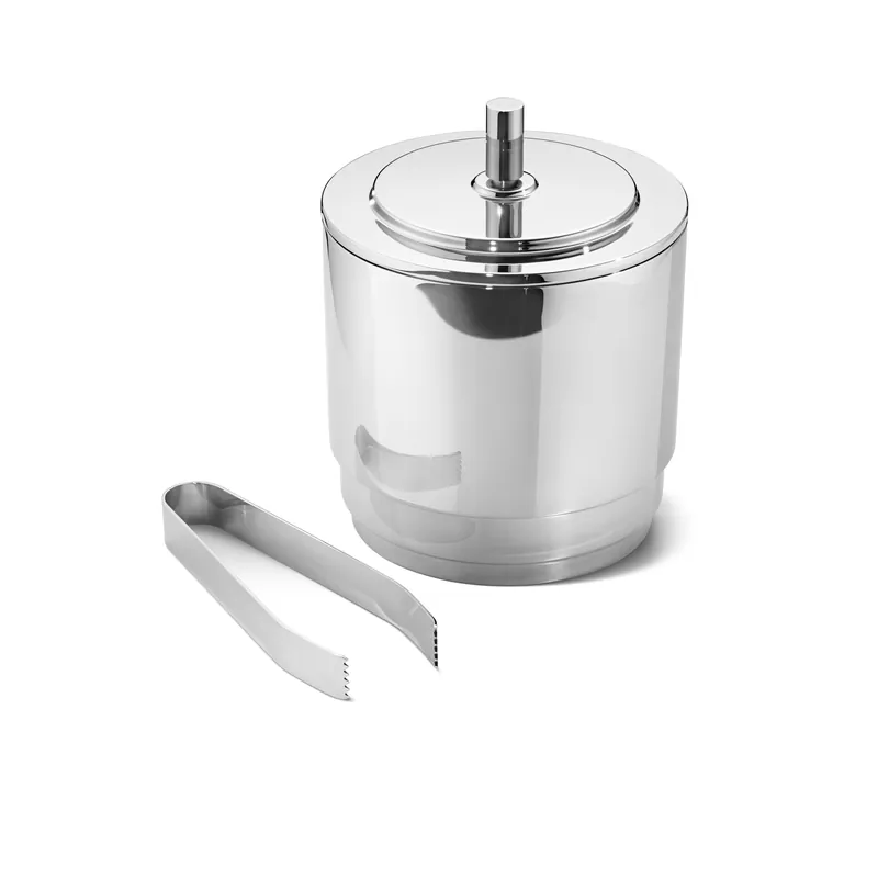 Georg JensenManhattan Ice Bucket with Tongs High Quality