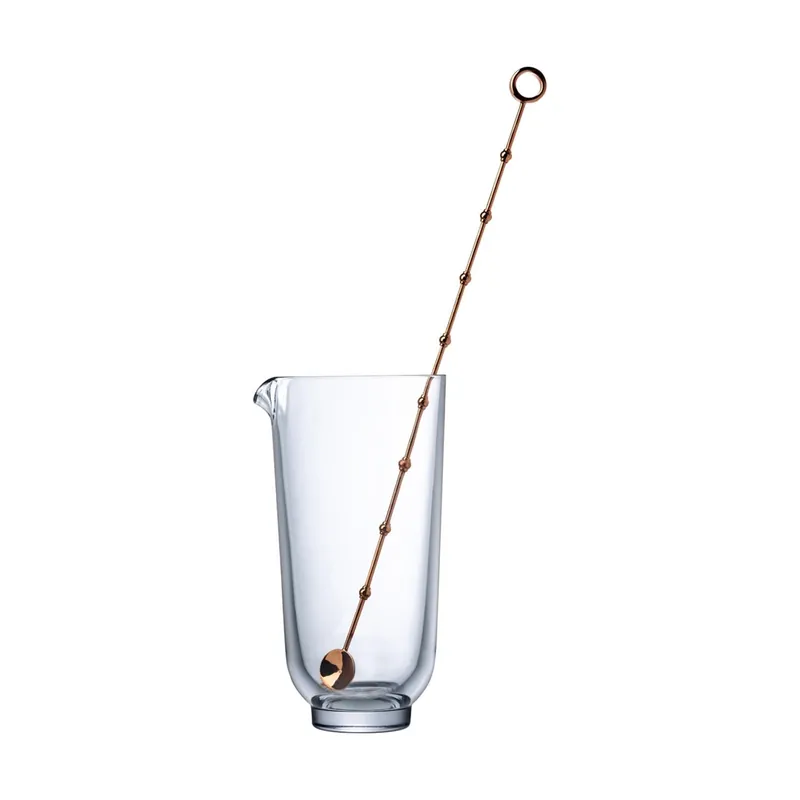 Nude GlassHepburn Mixing Glass with Metal Stirrer Professional Grade