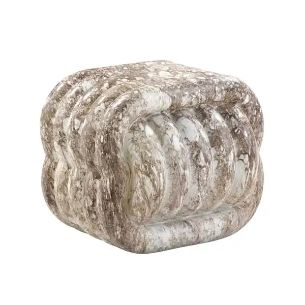 LoveKnotGreyFauxMarbleIndoor/OutdoorAccentStool Bargain