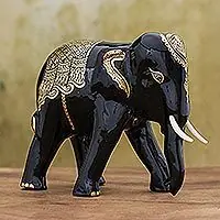 The Elephant VanishesHand Carved Lacquerware Elephant Sculpture Affordable