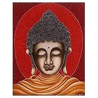 Must Have Calm BuddhaBatik Cotton Buddha Wall Hanging