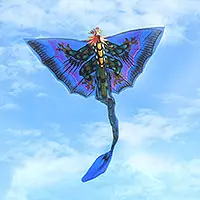 Blue Night DragonHand Painted Nylon Blue Balinese Dragon Kite Wholesale