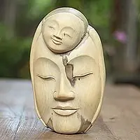 Mother LoveModern Wood Mask from Indonesia Hot Picks