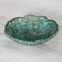 Holiday Sale Exotic OceanArtisan Crafted Recycled Paper Decorative Bowl from Thailand