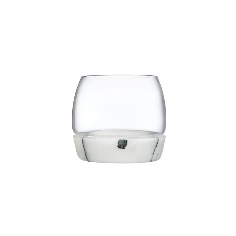 Bargain Nude GlassChill Whiskey Tumbler with Marble Base