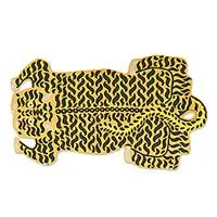 Royal TigerChain Stitched 100% Wool Tiger Motif Rug from India Genuine