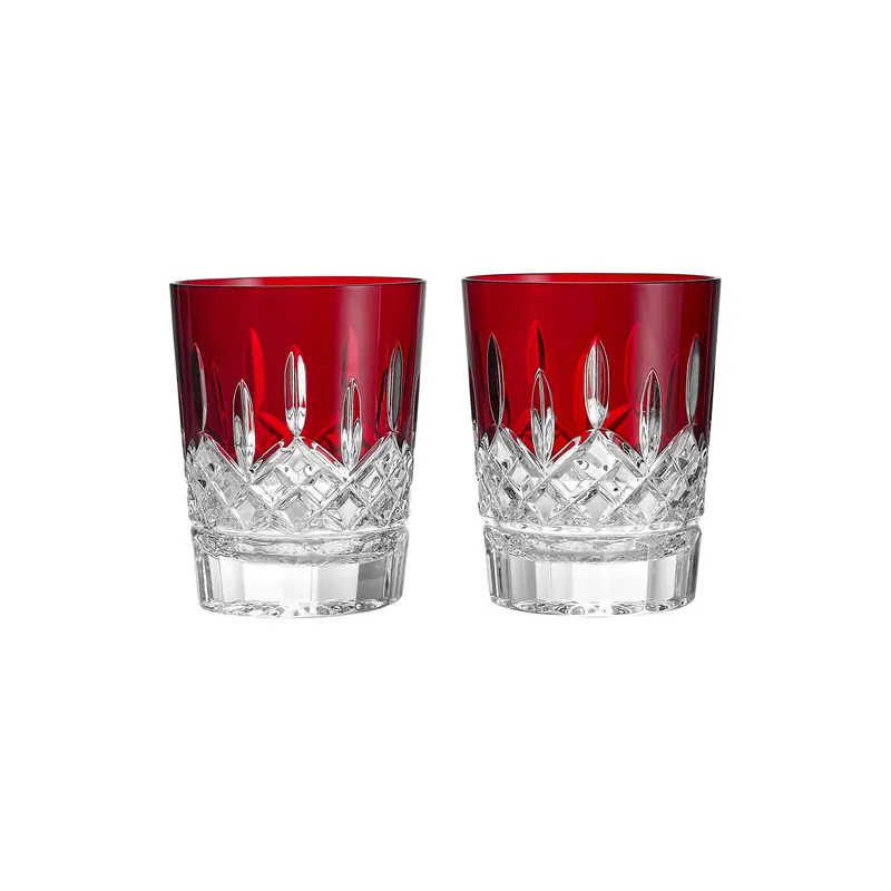 WaterfordLismore Red Double Old Fashioned Glass (Set of 2) Hot Deal