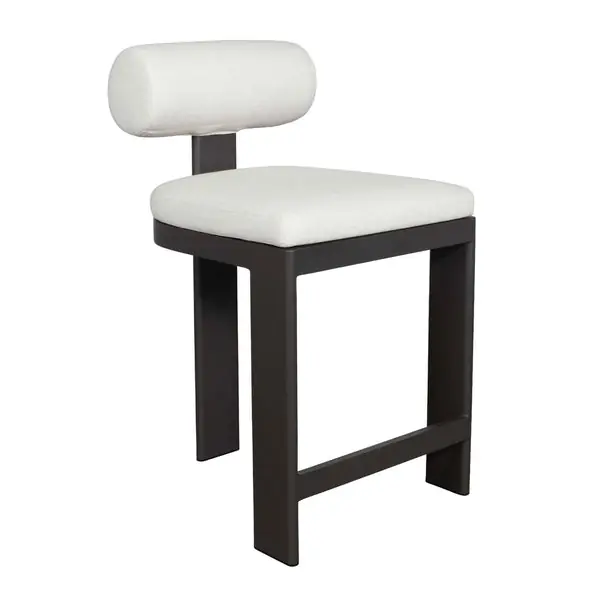 Free Delivery BolsterBackWhiteOutdoorCounterStool