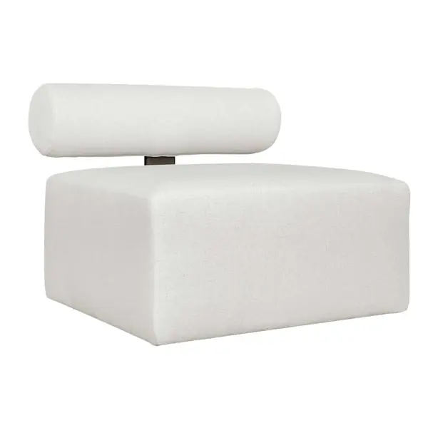 BolsterBackWhiteArmlessOutdoorSofa Affordable