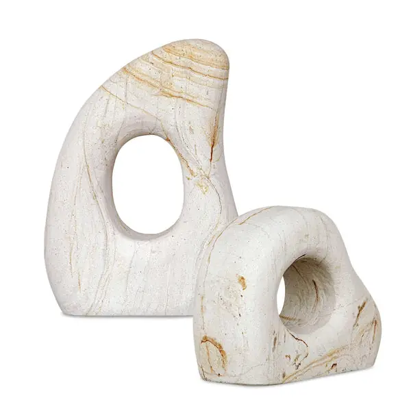 Clearance StoneFlowOutdoorSculptures-SetOf2