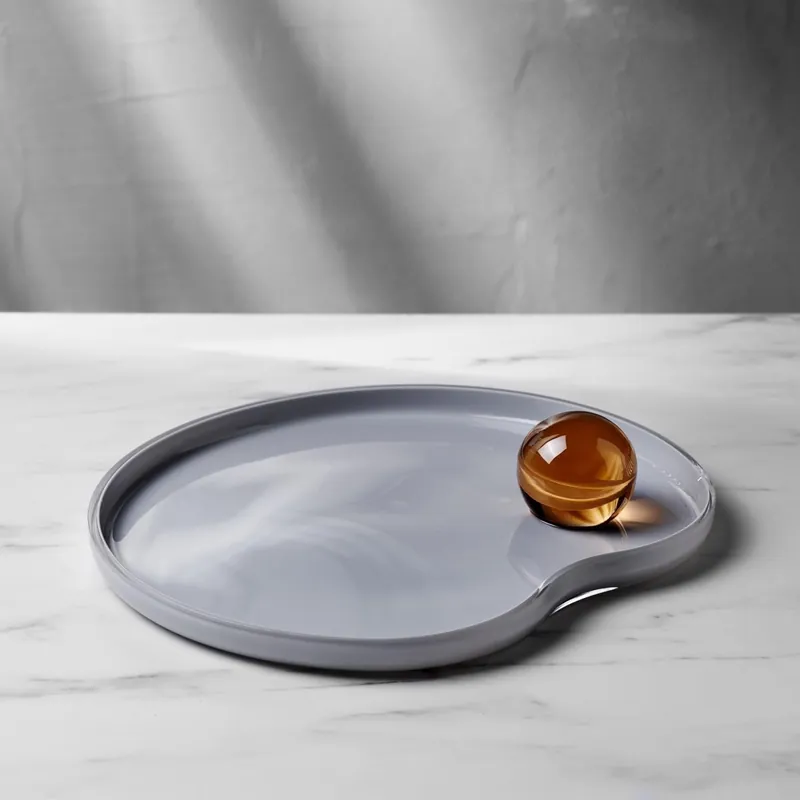 Professional Grade Nude GlassJuno Serving Plate