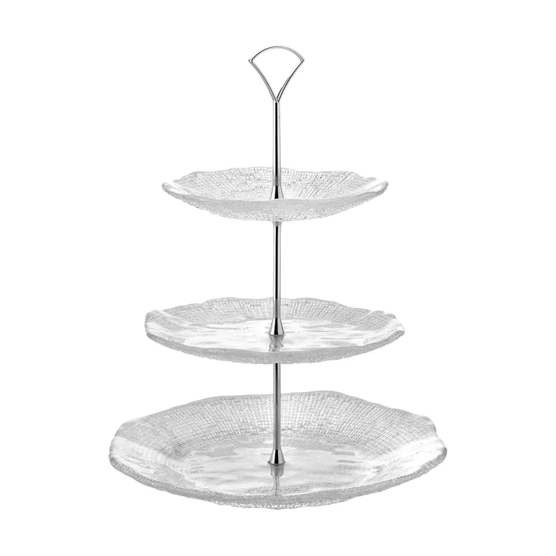 Fresh Stock IVVDiamante Round Cakestand with Metal Stand