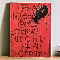 Wholesale PhobosSpider and Fear-Themed Acrylic on Canvas Board Painting