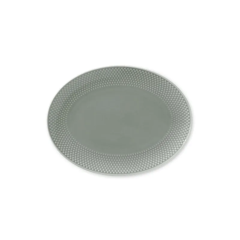 Lyngby PorcelaenRhombe Earth Oval Serving Dish Fan Favorite