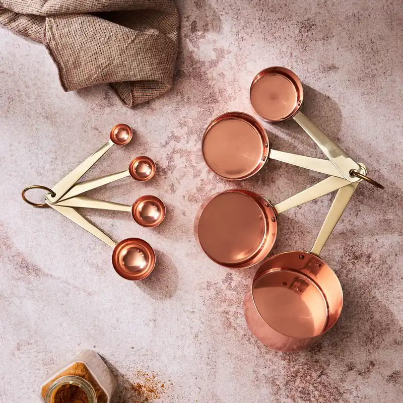 Sir MadamCopper & Brass Measuring Spoons & Cups Set Best Price