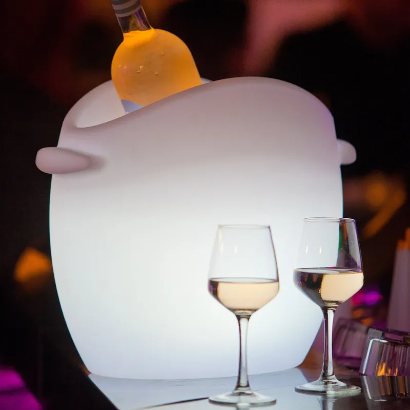 Luxury Smart and GreenFresh Illuminated Bluetooth LED Outdoor Ice Bucket