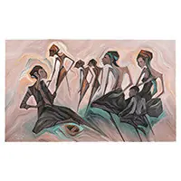 Warranty Included Traditional Wayang ShowJavanese Wayang Kulit Shadow Puppet Show Acrylic Painting