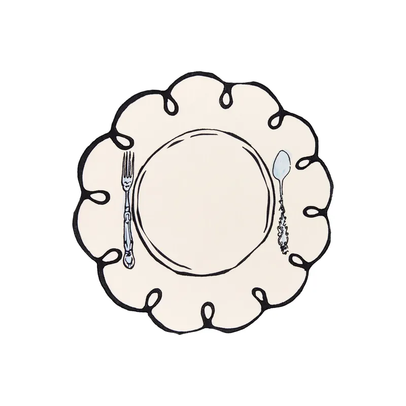 Genuine MisettePlace Du Jour Embroidered Linen Placemat (Set of 4)