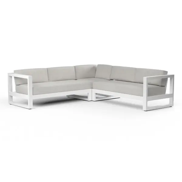 NewportSectionalInCastSilver,NoWelt Premium