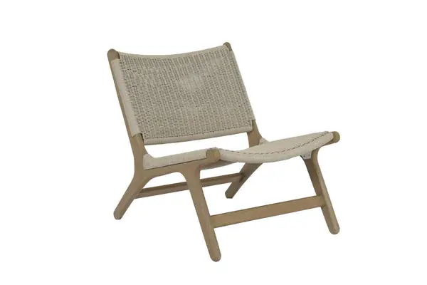 CoastalTeakCushionlessAccentChair Fresh Stock