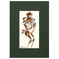 Tribal DanceFolk Art Painting of a Dancer from India Hot Deal