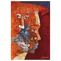 Warranty Included Pure Love IIRomantic Expressionist Portrait Painting from India