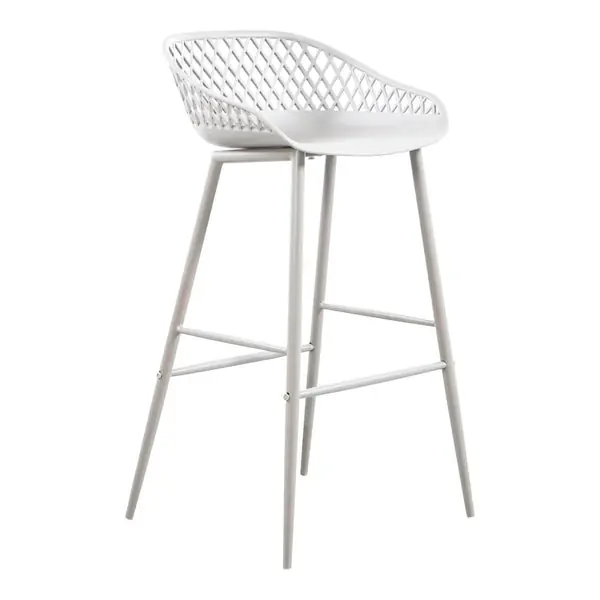 Super Sale PiazzaOutdoorBarstoolWhite-SetOfTwo