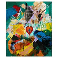 Wholesale Love Your SelfUnstretched Abstract-Themed Acrylic Painting Made in Java