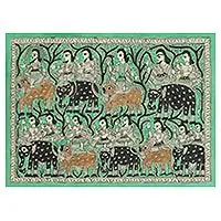 Victory CelebrationsRamayana Theme Signed Madhubani Folk Art Painting Secure Checkout