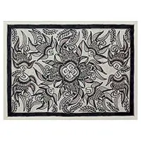 Underwater UnityOriginal Black and White Indian Folk Art Madhubani Painting Get Yours