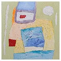 WaitingColorful Signed Original Abstract Painting on Canvas Must Have