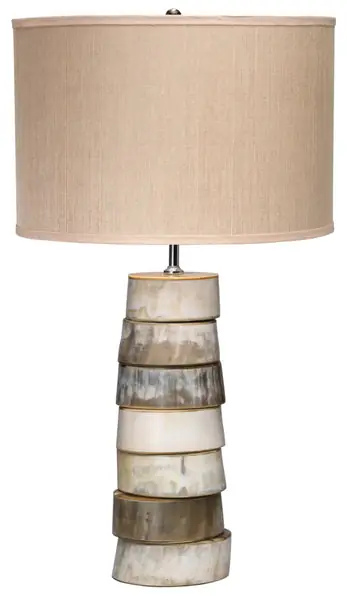 Editor’s Pick StackedHornTableLampWithElephantDrumShade