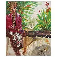 Waiting for a Turn to DanceOriginal Acrylic Painting of Costumed Dancer Best Seller