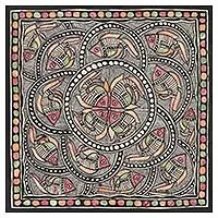 Trending Fish ExpeditionSigned Madhubani Fish Painting from India