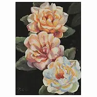 When the Rain ComesOil on Canvas Painting of Roses Markdown