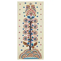 Trending The Delicate Bond (Cream)Signed Kalamkari Folk Art Painting