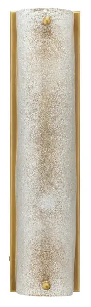 Best Seller MoetDoubleRoundedSconce,TexturedMeltedIceGlassAndAntiqueBrassMetal