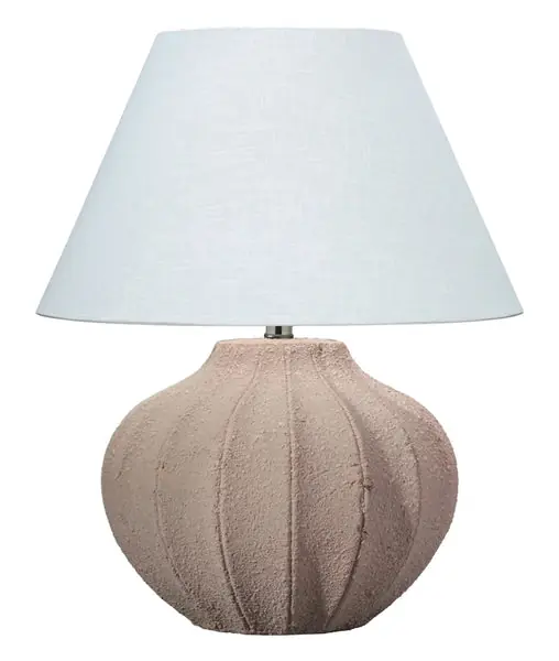 ClamshellCeramicTableLampWithLinenShade Fast Shipping