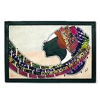 VirtueFramed African Batik Collage Painting Editor’s Pick