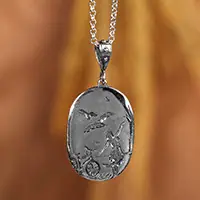 Merry JourneyNature-Themed Inspirational Sterling Silver Pendant Necklace Viral