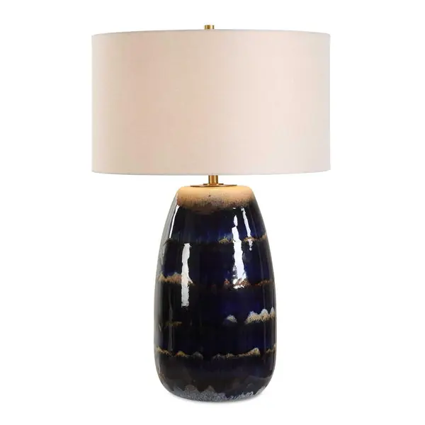 Professional Grade OrleansBlueGlazeTableLamp
