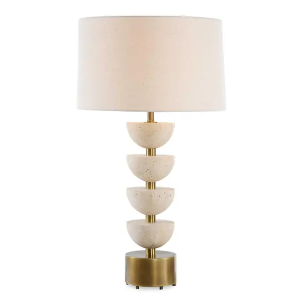 Factory Price HemisphereTravertineTableLamp