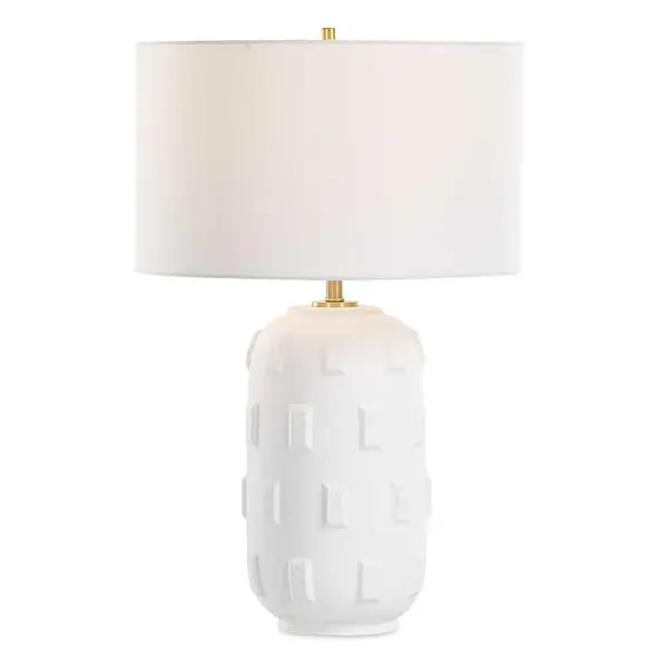 EmerieTexturedWhiteTableLamp New Release