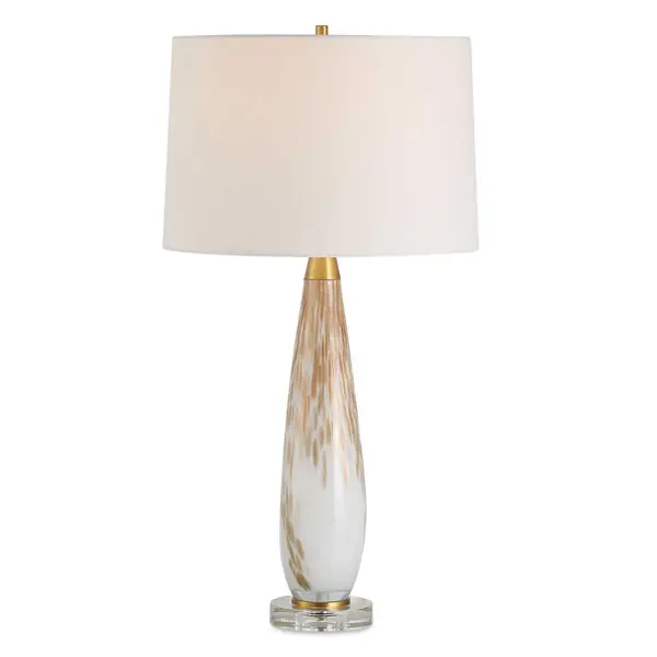 LyraWhite&GoldTableLamp Handmade