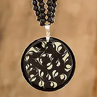 While Supplies Last Bicolor DreamFlower Themed Art Glass Pendant Necklace from Costa Rica