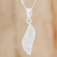 Floating in the BreezeGuatemalan Sterling Silver and Lilac Jade Dangle Necklace Hot Picks